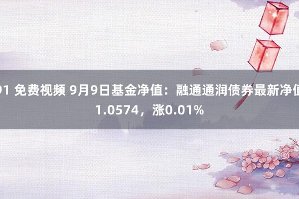 91 免费视频 9月9日基金净值：融通通润债券最新净值1.0574，涨0.01%