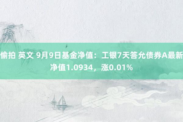 偷拍 英文 9月9日基金净值：工银7天答允债券A最新净值1.0934，涨0.01%