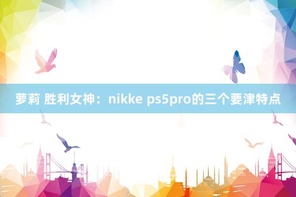 萝莉 胜利女神：nikke ps5pro的三个要津特点