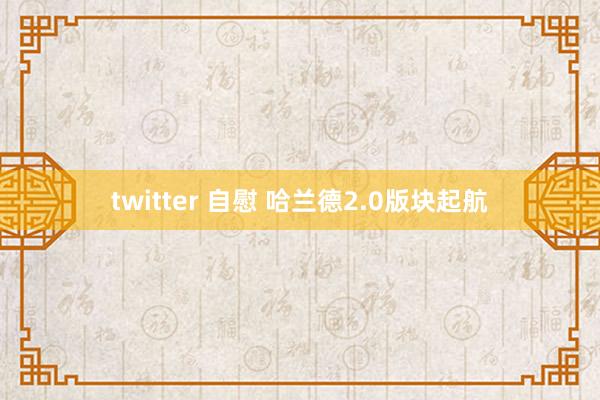 twitter 自慰 哈兰德2.0版块起航