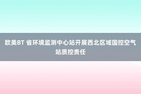 欧美BT 省环境监测中心站开展西北区域国控空气站质控责任