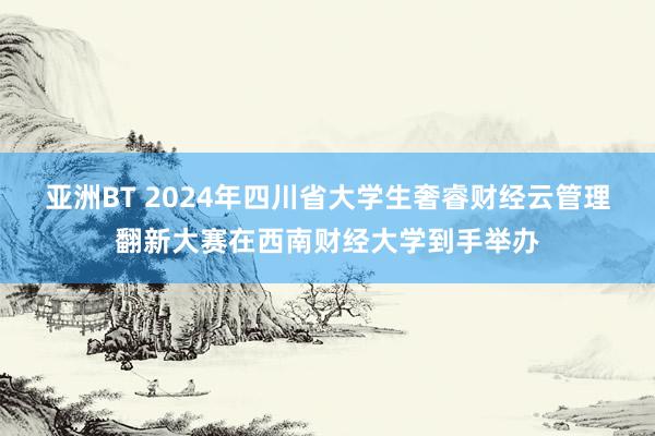 亚洲BT 2024年四川省大学生奢睿财经云管理翻新大赛在西南财经大学到手举办