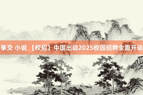 拳交 小说 【校招】中国出动2025校园招聘全面开动