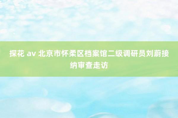 探花 av 北京市怀柔区档案馆二级调研员刘蔚接纳审查走访