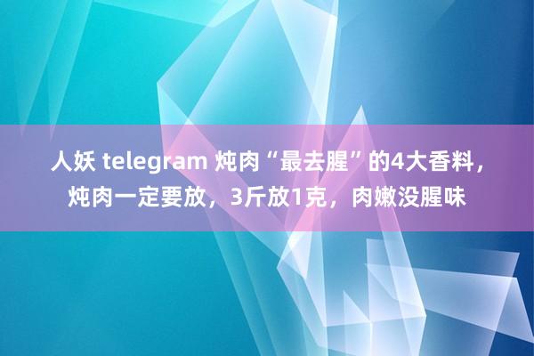 人妖 telegram 炖肉“最去腥”的4大香料，炖肉一定要放，3斤放1克，肉嫩没腥味