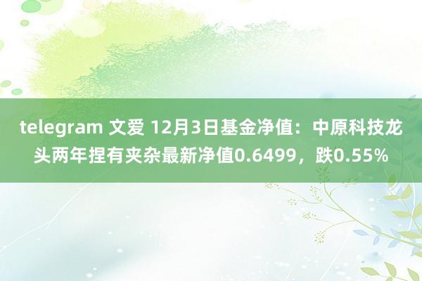 telegram 文爱 12月3日基金净值：中原科技龙头两年捏有夹杂最新净值0.6499，跌0.55%