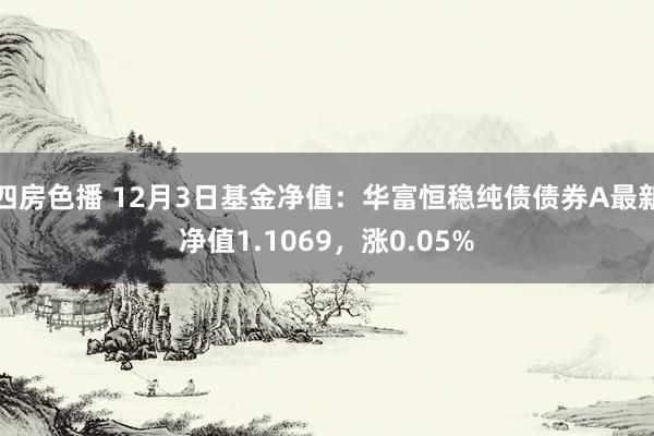 四房色播 12月3日基金净值：华富恒稳纯债债券A最新净值1.1069，涨0.05%