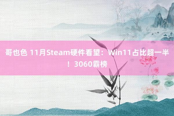 哥也色 11月Steam硬件看望：Win11占比超一半！3060霸榜