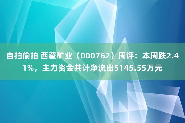 自拍偷拍 西藏矿业（000762）周评：本周跌2.41%，主力资金共计净流出5145.55万元