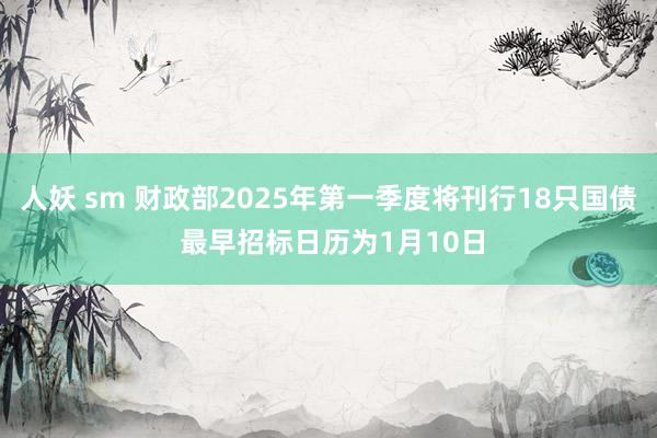 人妖 sm 财政部2025年第一季度将刊行18只国债 最早招标日历为1月10日