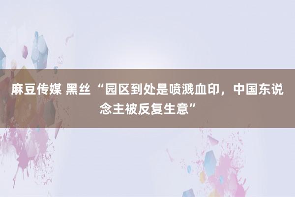 麻豆传媒 黑丝 “园区到处是喷溅血印，中国东说念主被反复生意”