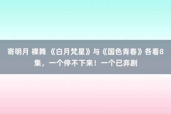 寄明月 裸舞 《白月梵星》与《国色青春》各看8集，一个停不下来！一个已弃剧